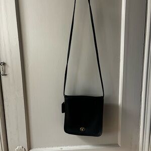 Elegant Black Coach Crossbody Bag